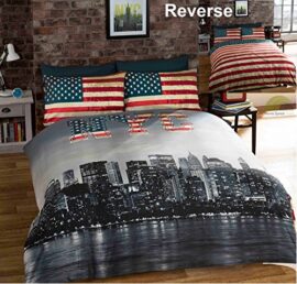 Bedding Heaven réversible NEW YORK SKYLINE/drapeau américain Photographique-Parure de lit-DOUBLE couverture Entièrement réversible. Bedding Heaven réversible NEW YORK SKYLINE/drapeau américain Photographique-Parure de lit-DOUBLE couverture Entièrement réversible.