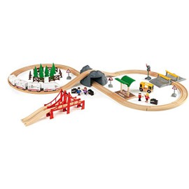 Brio 33169-103 Circuit de train en bois avec pont suspendu offert. Brio 33169-103 Circuit de train en bois avec pont suspendu offert. 2