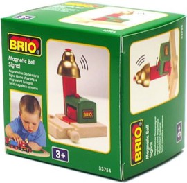 Brio-33754-Circuits-de-train-en-bois-Signal–cloche-magntique-0-0