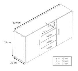 Buffet Commode Skadu en Noir Buffet Commode Skadu en Noir 4