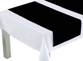 Comptoir du Linge lpr03003 Chemin de Table Polyester/Coton Noir 140 x 45 x 0,5 cm Comptoir du Linge lpr03003 Chemin de Table Polyester/Coton Noir 140 x 45 x 0,5 cm 2