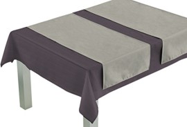 Comptoir du Linge lpr03008 Chemin de Table Polyester/Coton Gris Perle 140 x 45 x 0,5 cm Comptoir du Linge lpr03008 Chemin de Table Polyester/Coton Gris Perle 140 x 45 x 0,5 cm 2