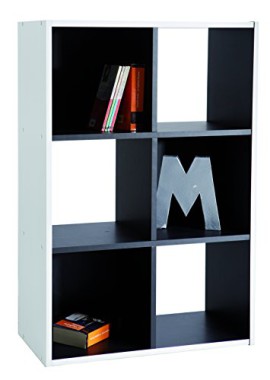 Demeyere-227443-Bibliothque-Sparation-6-Cases-BlancNoir-0