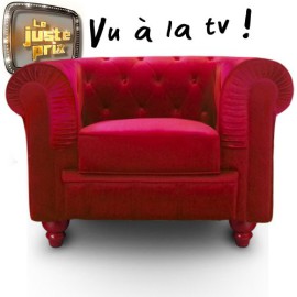 Fauteuil-Chesterfield-velours-Rouge-0