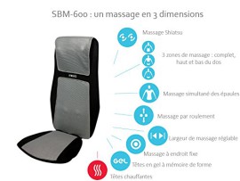 HoMedics SBM-600H-EU – Siège de massage Shiatsu avec masseur d’épaules intégré – Massage 3D HoMedics SBM-600H-EU – Siège de massage Shiatsu avec masseur d’épaules intégré – Massage 3D 3