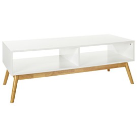 LOMOS® n° 12 Meuble TV/Meuble bas en bois laqué blanc avec deux étagères dans le design scandinave moderne LOMOS® n° 12 Meuble TV/Meuble bas en bois laqué blanc avec deux étagères dans le design scandinave moderne