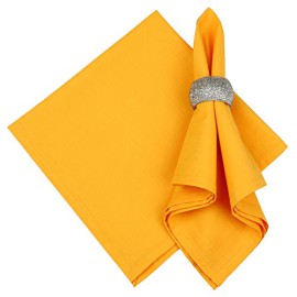 Linge de table Serviettes de table en coton jaune orange Décor indienne Lot de 4 Taille; 50,8 X 50,8 CM Linge de table Serviettes de table en coton jaune orange Décor indienne Lot de 4 Taille; 50,8 X 50,8 CM 4