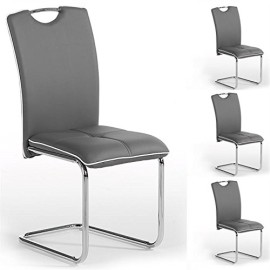 Lot-de-4-chaises-de-salle–manger-ELEONORA-pitement-chrom-simili-cuir-gris-bordures-blanches-0