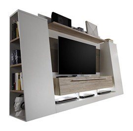 Maisonnerie-1401-945-91-Meuble-TV-Design-Chne-de-San-Remo-Medialine-Blanc-LxHxP-240x148x45-cm-0