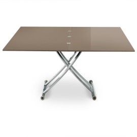 Menzzo Contemporain Carrera XL Table Basse Relevable Bois/Inox 75/120 x 150/120 x 39/76,3 cm Menzzo Contemporain Carrera XL Table Basse Relevable Bois/Inox 75/120 x 150/120 x 39/76,3 cm 2