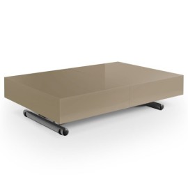 Menzzo Contemporain Cassidy Table Basse Relevable Bois/Inox 80 x 120/220,5 x 38/76 cm Menzzo Contemporain Cassidy Table Basse Relevable Bois/Inox 80 x 120/220,5 x 38/76 cm