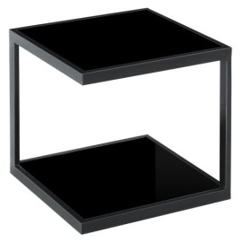 Menzzo MLM122245 Contemporain Cuadro Table Basse 4 Eléments Inox/Verre Noir/Blanc 80 x 80 x 40 cm Menzzo MLM122245 Contemporain Cuadro Table Basse 4 Eléments Inox/Verre Noir/Blanc 80 x 80 x 40 cm 4