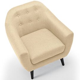 Menzzo Contemporain Fidelio Fauteuil Scandinave Bois/Tissu 85 x 83 x 86 cm Menzzo Contemporain Fidelio Fauteuil Scandinave Bois/Tissu 85 x 83 x 86 cm 5