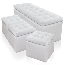 Menzzo-Contemporain-Panky-XL-Banquette-Coffre-3-Poufs-Bois-120-x-44-x-45-cm-0