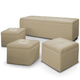 Menzzo-Contemporain-Triange-Banquette-Coffre-3-Poufs-Bois-44-x-119-x-4044-cm-0