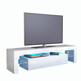 Meuble TV bas armoire basse Lima V1 V2 en Blanc Meuble TV bas armoire basse Lima V1 V2 en Blanc 2