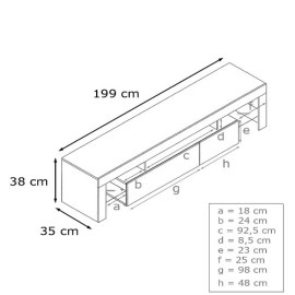 Meuble TV bas armoire basse Lima V1 XL Rock Meuble TV bas armoire basse Lima V1 XL Rock 4