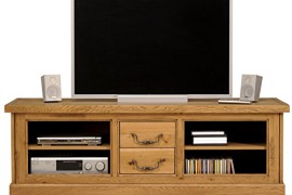 Parisot-0701BATV-Artisan-Banc-Meuble-TV-Bois-Chne-48-x-157-x-54-cm-0-0