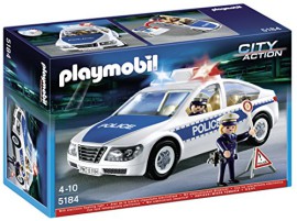 Playmobil-5184-Jeu-de-Construction-Voiture-de-Police-avec-Lumires-Clignotantes-0