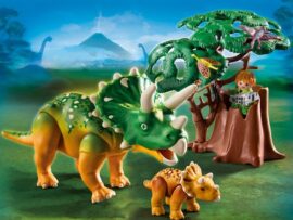 Playmobil-5234-Jeu-de-Construction-Tricratops-et-son-Petit-avec-Arbre-0-0