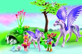 Playmobil-5478-Figurine-Enfants-Royaux-Avec-Cheval-Ail-Et-Son-Bb-0-1