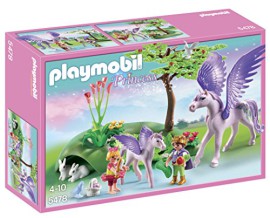 Playmobil-5478-Figurine-Enfants-Royaux-Avec-Cheval-Ail-Et-Son-Bb-0
