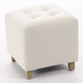 Pouf carré – LIN et COTON – Coloris BEIGE Pouf carré – LIN et COTON – Coloris BEIGE