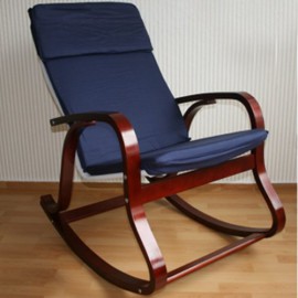 Rocking-chair Fauteuil à bascule Relaxant Bleu -PEGANE- Rocking-chair Fauteuil à bascule Relaxant Bleu -PEGANE-