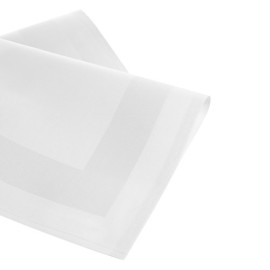 Sirkeci M35100500505161 Lot de 6 serviettes de table à bande de satin Blanc 50 x 50 cm Sirkeci M35100500505161 Lot de 6 serviettes de table à bande de satin Blanc 50 x 50 cm