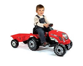 Smoby-033045-Vlo-et-Vhicule-pour-Enfant-Tracteur-Grand-Modle-Remorque-0-2