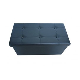 Todeco-Pouf-coffre-de-rangement-pliable-noir-76x38x38cm-Tabouret-simili-cuir-lgant-et-confortable-0-0