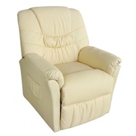 VidaXL Tilano Fauteuil relax massant Crème VidaXL Tilano Fauteuil relax massant Crème 3