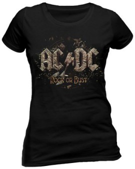 ACDC officiel pour femme Buste Rock et Heavy Metal Top Clothing T-Shirt coupe SKINNY pour femme ACDC officiel pour femme Buste Rock et Heavy Metal Top Clothing T-Shirt coupe SKINNY pour femme 2