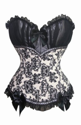 BSLINGERIE-Femmes-Brocade-lolita-Overbust-corset-victorien-Lingerie-0