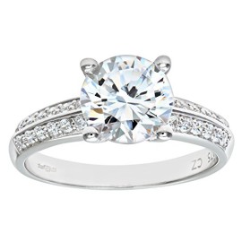 Bague – PR5366 CZ – Femme – Or blanc (9 carats) 2.9 Gr – Oxyde de zirconium 3.74 Cts Bague – PR5366 CZ – Femme – Or blanc (9 carats) 2.9 Gr – Oxyde de zirconium 3.74 Cts 2