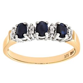 Bague – PR6491 DIA+SAPPHIRE – Femme – Or jaune (9 carats) 1.8 Gr – Saphir – Diamant 0.9 Cts Bague – PR6491 DIA+SAPPHIRE – Femme – Or jaune (9 carats) 1.8 Gr – Saphir – Diamant 0.9 Cts