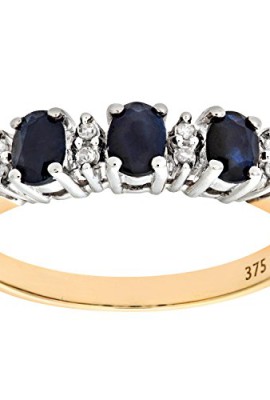 Bague – PR6491 DIA+SAPPHIRE – Femme – Or jaune (9 carats) 1.8 Gr – Saphir – Diamant 0.9 Cts Bague – PR6491 DIA+SAPPHIRE – Femme – Or jaune (9 carats) 1.8 Gr – Saphir – Diamant 0.9 Cts 2