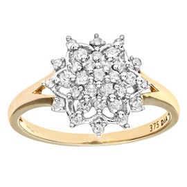 Bague – PR7389(J) – Femme – Or jaune (9 carats) 2.05 Gr – Diamant 0.28 Cts Bague – PR7389(J) – Femme – Or jaune (9 carats) 2.05 Gr – Diamant 0.28 Cts 2