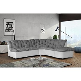 Canapé Droit Gris Clair Scandinave Lena Dangle Bobochic