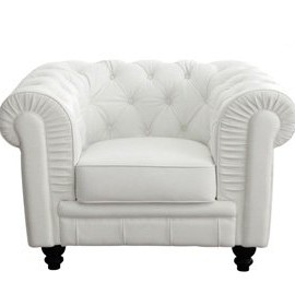 FAUTEUIL CHESTERFIELD BLANC FAUTEUIL CHESTERFIELD BLANC 3