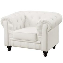 FAUTEUIL CHESTERFIELD BLANC FAUTEUIL CHESTERFIELD BLANC