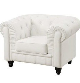 FAUTEUIL CHESTERFIELD BLANC FAUTEUIL CHESTERFIELD BLANC 2