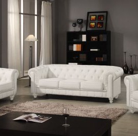 FAUTEUIL CHESTERFIELD BLANC FAUTEUIL CHESTERFIELD BLANC 7