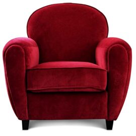 Fauteuil Club en velours rouge Harwood Fauteuil Club en velours rouge Harwood