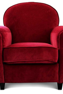 Fauteuil Club en velours rouge Harwood Fauteuil Club en velours rouge Harwood 2