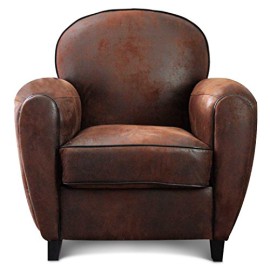 Fauteuil-Club-microfibre-marron-vintage-Havane-0