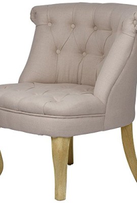 Fauteuil crapaud capitonné lin beige Trianon Fauteuil crapaud capitonné lin beige Trianon 2