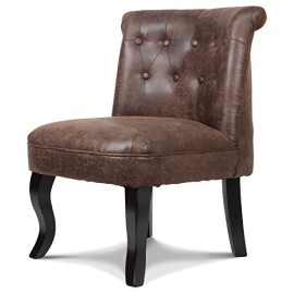 Fauteuil-crapaud-capitonn-microfibre-marron-vintage-Chambord-0