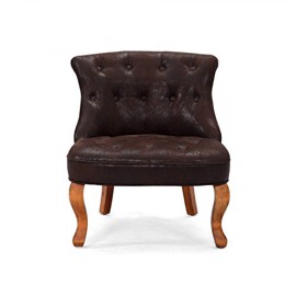 Fauteuil-crapaud-capitonn-microfibre-marron-vintage-Venise-0-0