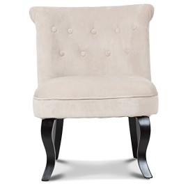 Fauteuil crapaud capitonné velours beige Chambord Fauteuil crapaud capitonné velours beige Chambord 3